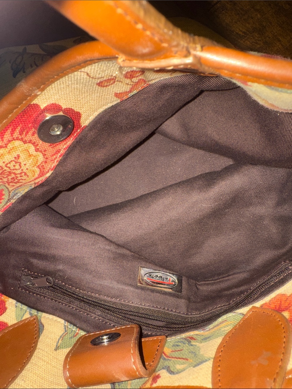 Talbots floral autumn colors purse - Picture 4 of 7